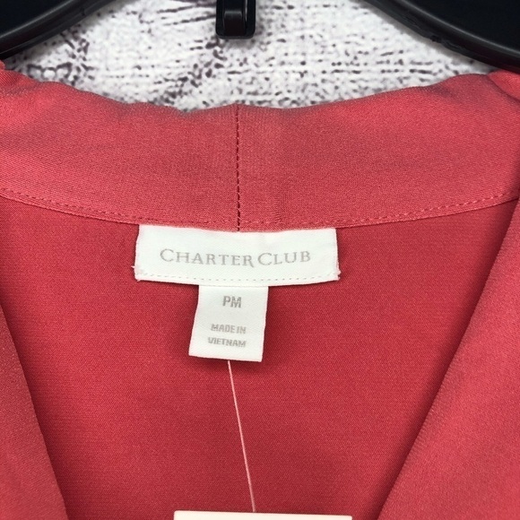 NWT Charter Club Pink Blouse Sz PM - Picture 3 of 5